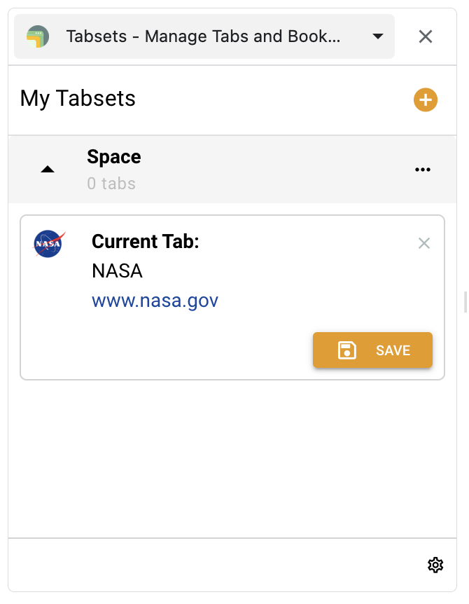 An open tab - not yet assigned to any tabset